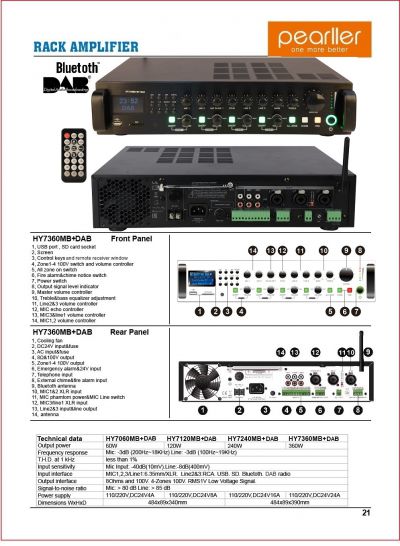 Thurya audio HY7120MBT 4x120watt