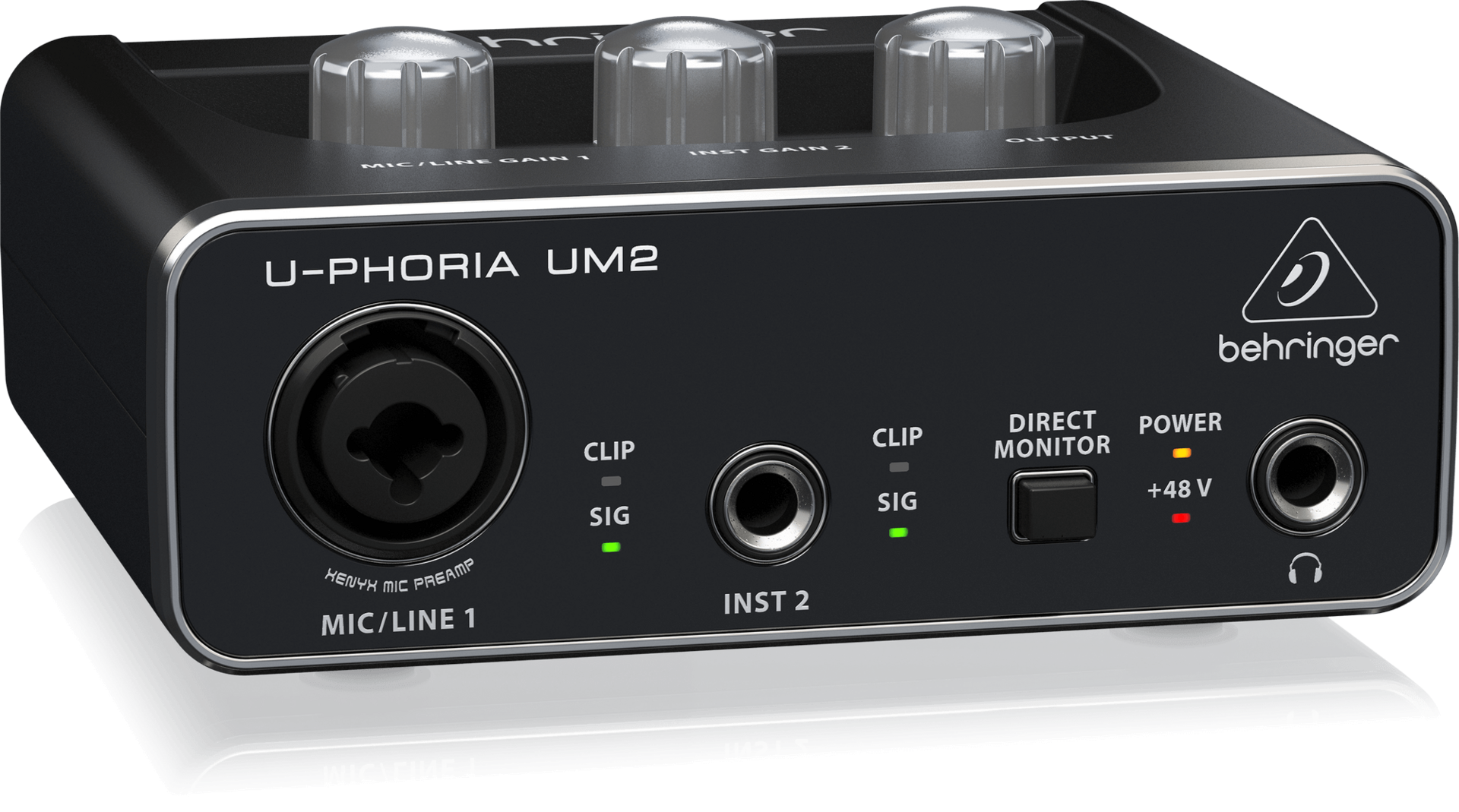 Behringer UM2 Audiophile 2x2 USB Audio Interface with XENYX Mic Preamplifier