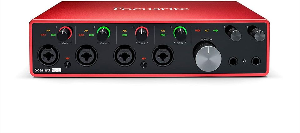 Focusrite Scarlett 18i8 3rd Gen USB Audio Interface with Pro Tools First New