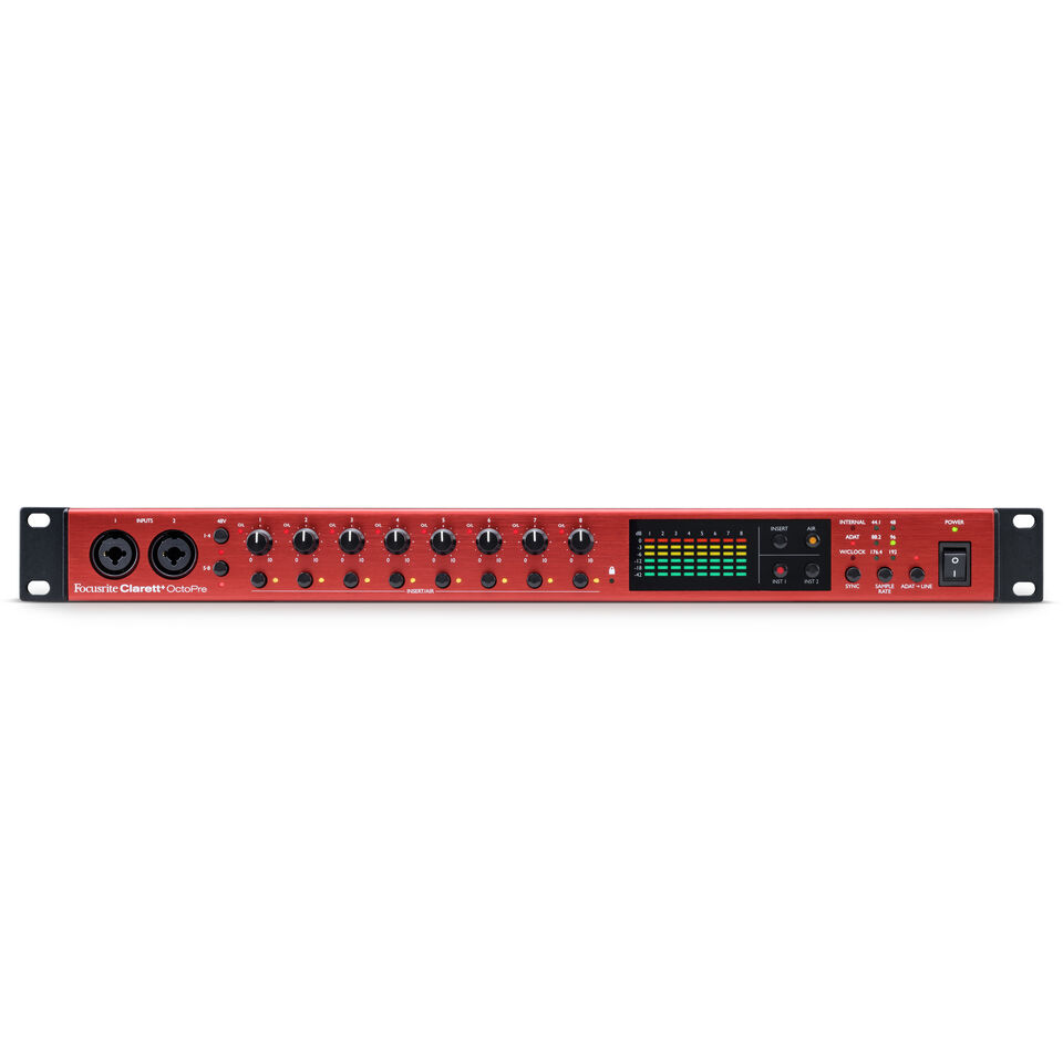 Focusrite Clarett+ OctoPre 8-Channel Mic Pre Expansion with ADAT and Analog I/O