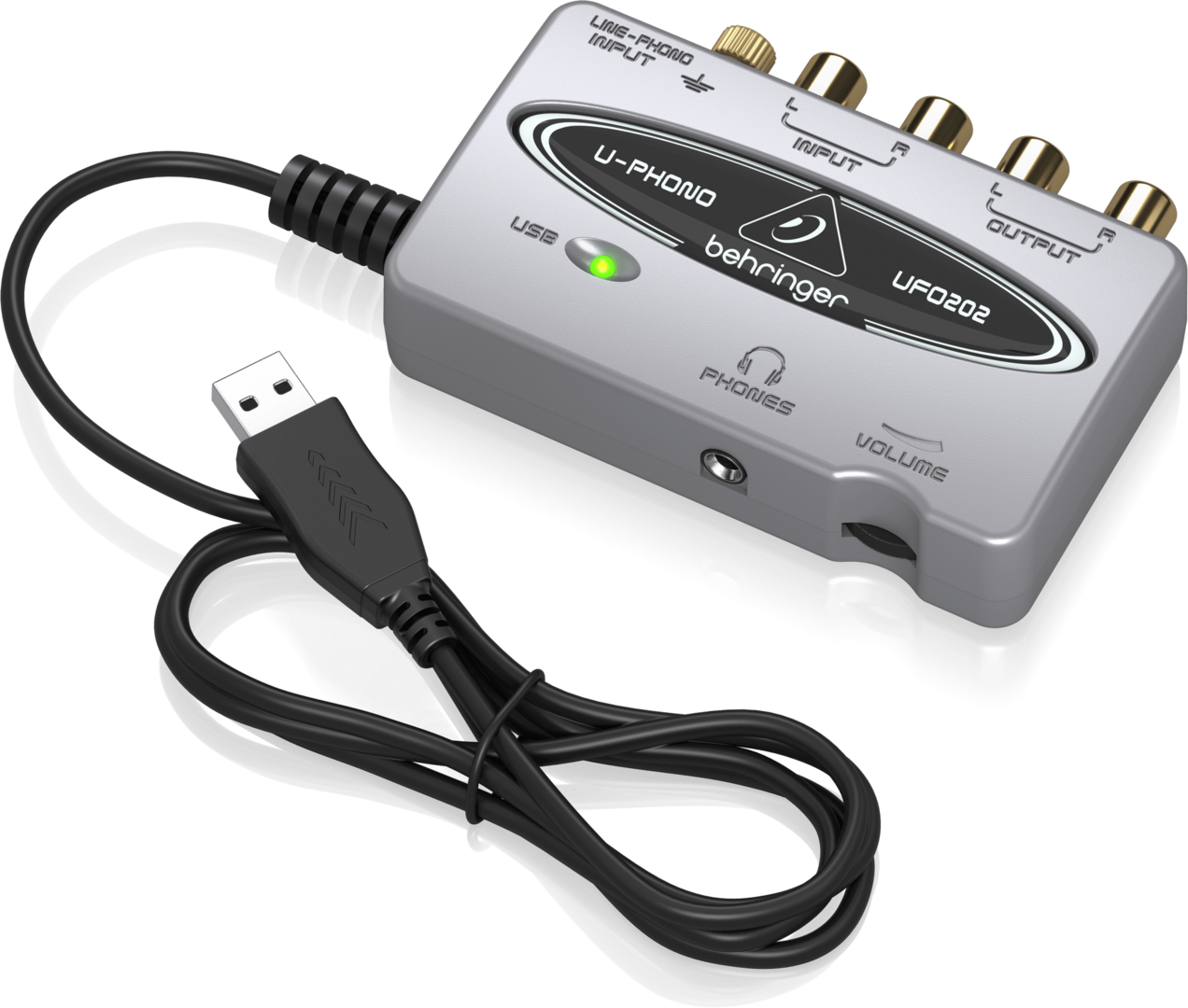 Behringer UFO202 Audiophile USB/Audio Interface with Built-In Phono Preamp for Digitalizing Your Tapes and Vinyl Records