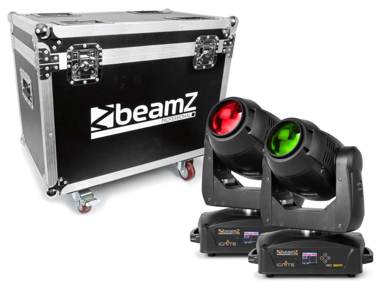 IGNITE180B LED BEAM MOVING HEAD 2 PIECES IN FLIGHTCASE beamZ Pro