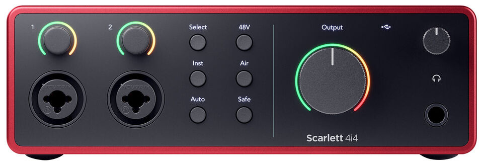 Focusrite Scarlett 4i4 4th Gen Studio Recording USB Audio Interface